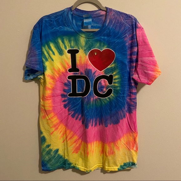 I Heart DC Tye dye t shirt - Picture 1 of 2